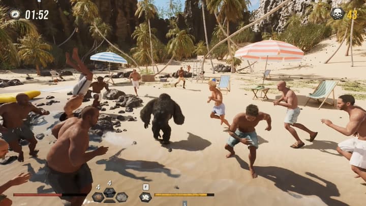 猩猩对战100个男人 Gorilla Vs 100 Men--游戏本体-绿色免安装-解压即玩~
